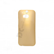 Protective Slim Case - тънък полимерен кейс (0.3 mm) за HTC ONE 2 M8 (златист)