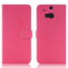 Wallet Flip Case - кожен калъф, тип портфейл и поставка за HTC ONE 2 M8 (розов) 1