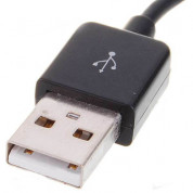 USB (30-pin dock) кабел 3в1 за iPod и iPhone (зарежда, синхронизира и аудио кабел 3.5 мм) (черен) 3