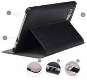 Rock Excel Flip Case - кожен калъф, тип портфейл и поставка за Lenovo S930 (черен) 2
