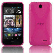 X-Line Cover Case - силиконов калъф за HTC Desire 310 (розов)