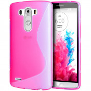 S-Line Cover Case - силиконов (TPU) калъф за LG G3 (розов)