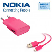 Nokia Fast USB Charger AC-50E - захранване за ел. мрежа и кабел MicroUSB за мобилни телефони Nokia (червен) 2