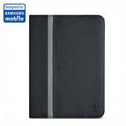 Belkin Shield Fit Cover - кожен калъф и поставка за Samsung Galaxy Tab 4 8.0 T330 (черен)