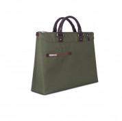 Moshi Urbana Slim Laptop Briefcase - стилна кожена чанта за MacBook Pro 15 и лаптопи до 15.4 ин. (зелен) 1