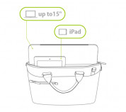 Moshi Urbana Slim Laptop Briefcase - стилна кожена чанта за MacBook Pro 15 и лаптопи до 15.4 ин. (зелен) 7