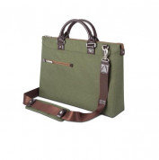 Moshi Urbana Slim Laptop Briefcase - стилна кожена чанта за MacBook Pro 15 и лаптопи до 15.4 ин. (зелен)