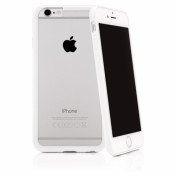 Caseual Outline Superslim - хибриден кейс за iPhone 6, iPhone 6S (бял-прозрачен)
