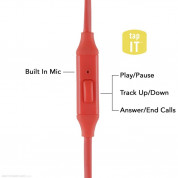 Scosche lobeDOPE Bursh Fire - слушалки с микрофон и управление на звука за iPhone и мобилни устройства (червен) 2