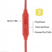 Scosche lobeDOPE Bursh Fire - слушалки с микрофон и управление на звука за iPhone и мобилни устройства (червен) 3