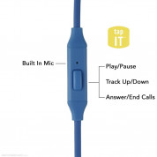 Scosche lobeDOPE Surf - слушалки с микрофон и управление на звука за iPhone и мобилни устройства (син) 2