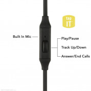 Scosche lobeDOPE Burnt Coal - слушалки с микрофон и управление на звука за iPhone и мобилни устройства (черен) 2