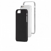 CaseMate Slim Tough Case - кейс с висока защита за iPhone 8, iPhone 7, iPhone 6S, iPhone 6 (черен-сребрист) 3