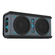 Skullcandy Air Raid Bluetooth Speaker - ударо и водоустойчива безжична уникална аудио система за мобилни устройства (син-сив)