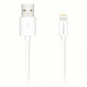 Macally Lightning to USB Cable 90 cm - кабел за iPhone, iPad и iPod с Lightning 90 см (бял)