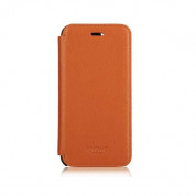 Knomo Leather Folio Case - флип кожен (естествена кожа) калъф за iPhone 6, iPhone 6S (кафяв)