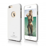 Elago S6 Slim Fit Case + HD Clear Film - качествен кейс и HD покритие за iPhone 6 (бял)