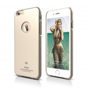 Elago S6 Slim Fit Case + HD Clear Film - качествен кейс и HD покритие за iPhone 6, iPhone 6S (златист)