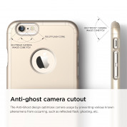 Elago S6 Slim Fit Case + HD Clear Film - качествен кейс и HD покритие за iPhone 6, iPhone 6S (златист) 7