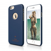 Elago S6 Slim Fit Case + HD Clear Film - качествен кейс и HD покритие за iPhone 6, iPhone 6S (тъмносин)
