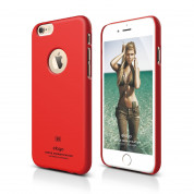 Elago S6 Slim Fit Case + HD Clear Film - качествен кейс и HD покритие за iPhone 6, iPhone 6S (червен)