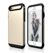 Elago S6 Duro Case - уникален удароустойчив хибриден кейс + HD покритие за iPhone 6, iPhone 6S (златист)