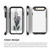 Elago S6 Duro Case - уникален удароустойчив хибриден кейс + HD покритие за iPhone 6, iPhone 6S (бял) 3