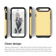 Elago S6 Duro Case - уникален удароустойчив хибриден кейс + HD покритие за iPhone 6, iPhone 6S (жълт) 5