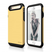 Elago S6 Duro Case - уникален удароустойчив хибриден кейс + HD покритие за iPhone 6, iPhone 6S (жълт)