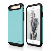 Elago S6 Duro Case - уникален удароустойчив хибриден кейс + HD покритие за iPhone 6, iPhone 6S (светлосин)