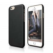 Elago S6 Slim Fit 2 Case + HD Clear Film - качествен кейс и HD покритие за iPhone 6, iPhone 6S (черен)
