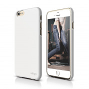 Elago S6 Slim Fit 2 Case + HD Clear Film - качествен кейс и HD покритие за iPhone 6 (бял)