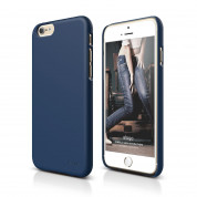 Elago S6 Slim Fit 2 Case + HD Clear Film - качествен кейс и HD покритие за iPhone 6, iPhone 6S (тъмносин)