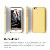 Elago S6 Slim Fit 2 Case + HD Clear Film - качествен кейс и HD покритие за iPhone 6, iPhone 6S (жълт) 5