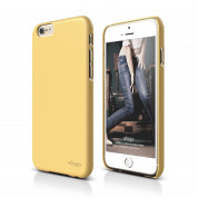 Elago S6 Slim Fit 2 Case + HD Clear Film - качествен кейс и HD покритие за iPhone 6, iPhone 6S (жълт)