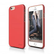 Elago S6 Slim Fit 2 Case + HD Clear Film - качествен кейс и HD покритие за iPhone 6, iPhone 6S (светлочервен)