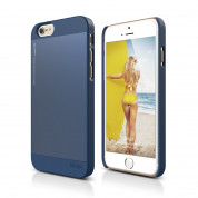 Elago S6 Outfit Aluminum + HD Clear Film - алуминиев кейс и HD покритие за iPhone 6, iPhone 6S (индиго)