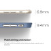 Elago S6 Outfit Aluminum + HD Clear Film - алуминиев кейс и HD покритие за iPhone 6, iPhone 6S (син-сребрист) 6