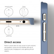 Elago S6 Outfit Aluminum + HD Clear Film - алуминиев кейс и HD покритие за iPhone 6, iPhone 6S (син-сребрист) 4