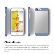 Elago S6 Outfit Aluminum + HD Clear Film - алуминиев кейс и HD покритие за iPhone 6, iPhone 6S (син-сребрист) 9