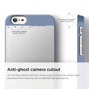 Elago S6 Outfit Aluminum + HD Clear Film - алуминиев кейс и HD покритие за iPhone 6, iPhone 6S (син-сребрист) 3