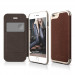 Elago S6 Leather Flip Case Limited Edition - луксозен кожен кейс от естествена кожа + HD покритие за iPhone 6, iPhone 6S (кафяв-златист) 1
