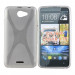 X-Line Cover Case - силиконов калъф за HTC Desire 516 (сив) 2