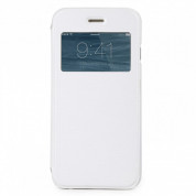 Skech Slim View Case - полиуретанов хоризонтален калъф за iPhone 6 Plus, iPhone 6S Plus (бял)