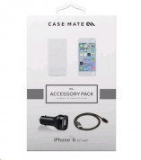 CaseMate Accessory Kit - кейс, зарядно, кабел и покрития за дисплея за iPhone 6, iPhone 6S (прозрачен)