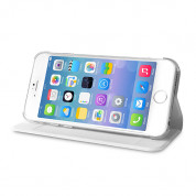 Puro Booklet - кожен флип калъф и стойка за iPhone 6, iPhone 6S (бял) 3