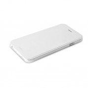 Puro Wallet Booklet - кожен флип калъф и стойка за iPhone 6, iPhone 6S (бял) 6