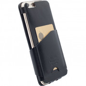Krusell Kalmar Wallet Case - кожен калъф, тип портфейл за iPhone 6 Plus, iPhone 6S Plus (черен) 1