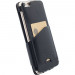 Krusell Kalmar Wallet Case - кожен калъф, тип портфейл за iPhone 6 Plus, iPhone 6S Plus (черен) 2