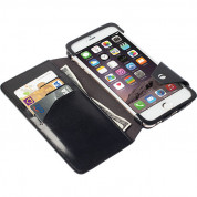 Krusell Kalmar Wallet Case - кожен калъф, тип портфейл за iPhone 6 Plus, iPhone 6S Plus (черен) 2